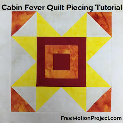 Cabin Fever quilt block video tutorial with Leah Day